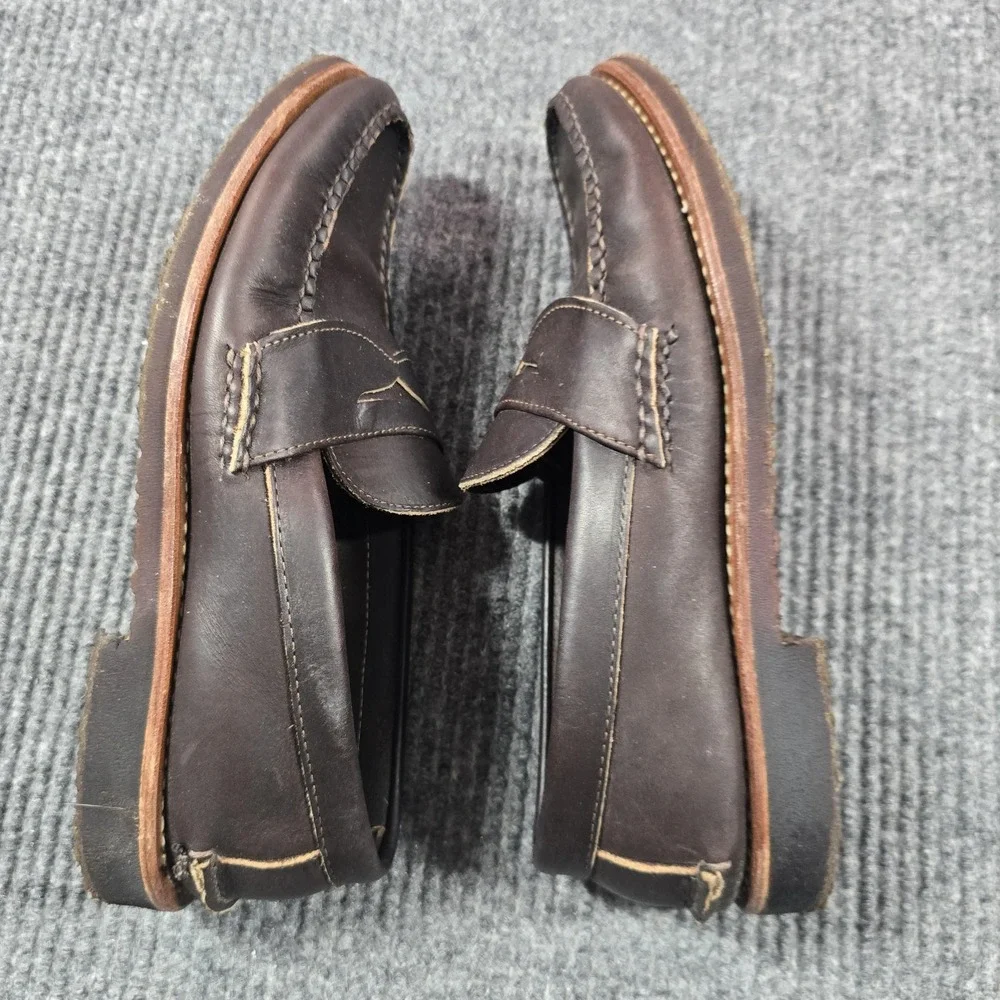 Bills Khakis X Rancourt Driving‎ Shoes Mens 9 D Brown Leather Lactae Hevea USA